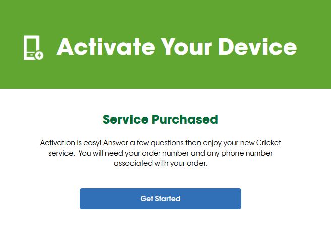 cricketwireless.com/activate